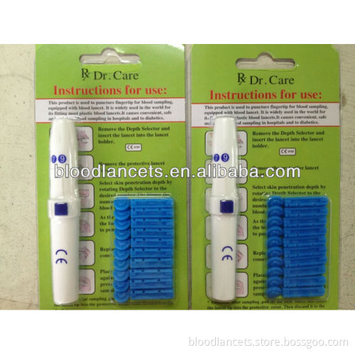Lancing device with 10 lancets